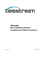 Предварительный просмотр 1 страницы Telestream PRISM MPD Installation And Safety Instructions