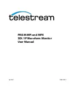 Предварительный просмотр 1 страницы Telestream PRISM MPI User Manual