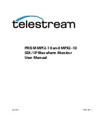 Предварительный просмотр 1 страницы Telestream PRISM MPI2-10 User Manual