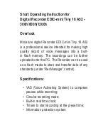 Telesystems EDIC-mini Tiny 16 A52 Short Operating Instruction preview