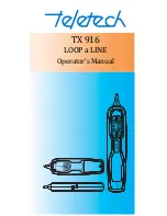 Предварительный просмотр 1 страницы TELETECH TX 916 Operator'S Manual