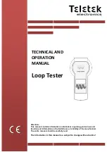 Teletek electronics Loop Tester Operation Manual preview