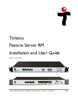 Teletics Feature Server RM Installation And User Manual предпросмотр