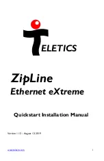 Preview for 1 page of Teletics ZipLine Quick Start Installation Manual