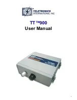 Preview for 1 page of Teletronics International TT 900 User Manual