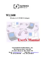 Teletronics International WL2400 User Manual preview