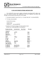 Teletronics International XI-1500 Configuration preview