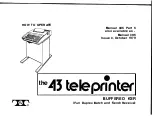 Предварительный просмотр 175 страницы Teletype 43 Teleprinter Basic RO Service Manual