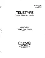 Teletype MODEL 15 Manual preview