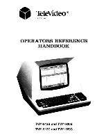 TeleVideo TVI-9128 Operators Reference Handbook preview