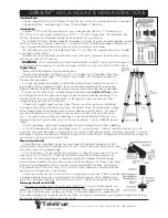 TeleVue GIBRALTAR HD4 Instructions предпросмотр