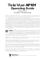 Предварительный просмотр 1 страницы TeleVue NP101 Operating Manual