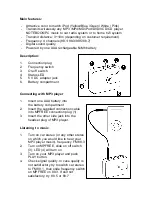 Preview for 2 page of Teleway MPFree TMP3FT User Manual