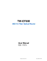 Preview for 1 page of TeleWell TW-EF600 User Manual