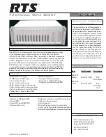 Preview for 1 page of Telex Communications RTS TIF 4000 Technical Data Sheet