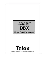 Preview for 1 page of Telex ADAM DBX User Manual