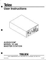 Preview for 1 page of Telex Audiocom IC-4M User Instructions