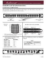 Preview for 1 page of Telex Audiocom IC-6SX Installation And Operation Instructions