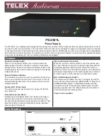 Telex Audiocom PS-2001L Specifications preview