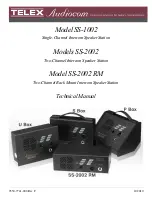 Preview for 1 page of Telex Audiocom SS-1002 Technical Manual