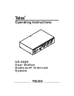 Telex Audiocom US-2000 Operating Instructions Manual preview