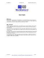 Preview for 1 page of Telex Bantam 400 User Manual