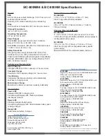 Preview for 2 page of Telex BC-800NM Specification Sheet