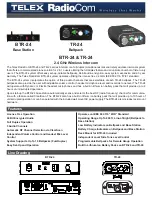 Telex BTR-24 Specification Sheet preview