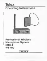 Telex ENG-4 Operating Instructions Manual preview