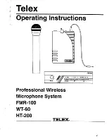 Telex FMR-100 Operating Instructions Manual preview
