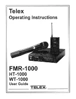 Telex FMR-1000 User Manual preview