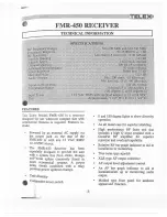 Предварительный просмотр 5 страницы Telex FMR-450 UHF Operating Instructions Manual