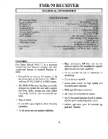 Preview for 6 page of Telex FMR-70 Operating Instructions Manual