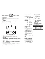 Preview for 2 page of Telex IFB-1000 Operating Instructions