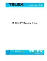 Preview for 1 page of Telex IP-223 to RTS Application Note