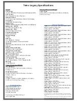 Предварительный просмотр 2 страницы Telex Legacy XO-1 Specification Sheet