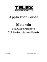 Telex MCS2000 Application Manual preview