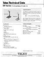 Preview for 1 page of Telex MP753 Technical Data