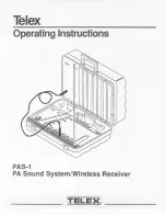 Telex PAS-1 Operating Instructions Manual preview