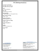 Preview for 2 page of Telex PH-3500 Specifications