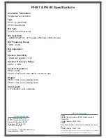 Preview for 2 page of Telex PH-81 Specifications