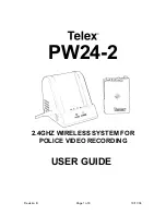 Preview for 1 page of Telex PW24-2 User Manual