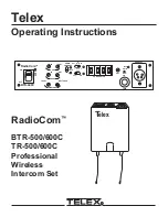 Telex RadioCom BTR-500 Operating Instructions Manual preview