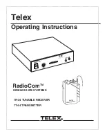 Preview for 1 page of Telex RadioCom TR-34 Operating Instructions Manual