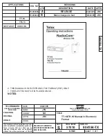 Telex TR-16 Operating Manual preview