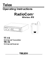 Предварительный просмотр 2 страницы Telex TR-16 Operating Manual