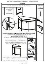 Предварительный просмотр 11 страницы Telford CORNER DESK Assembly Instructions Manual