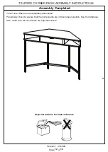 Предварительный просмотр 12 страницы Telford CORNER DESK Assembly Instructions Manual