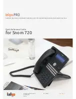 telgo.PRO Snom 720 Quick Reference Manual предпросмотр