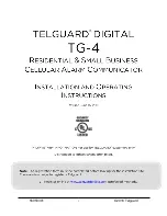 Telguard Digital TG-4 Installation And Operation Instractions preview